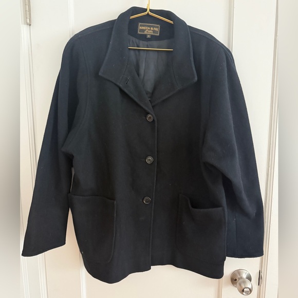 Kristen Blake Petite Medium Black Coat - Picture 1 of 3